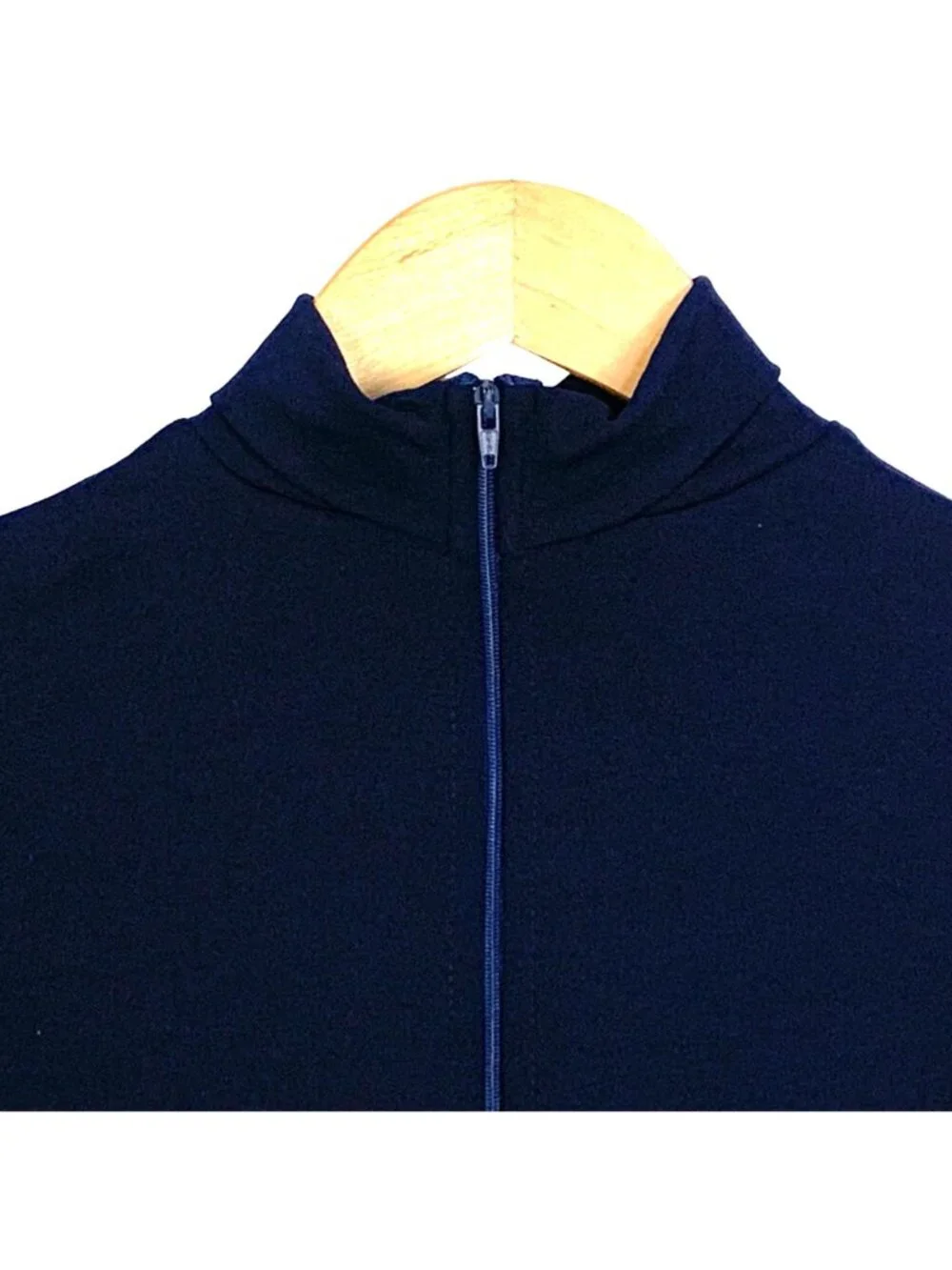 J.B. Bloomers Navy Youth Small Mockneck Long Sleeve Bodysuit Leotard Zip Back